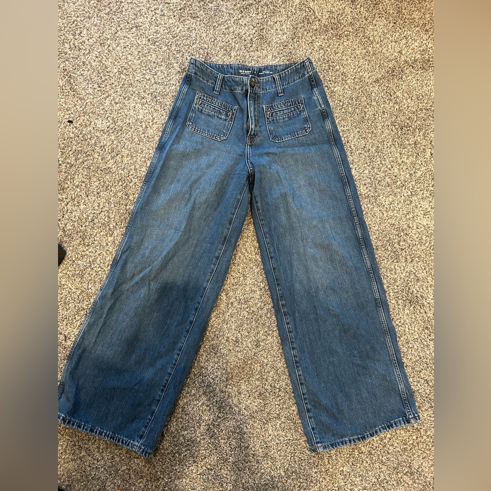 Old Navy Wide-Leg Blue Denim Jeans
